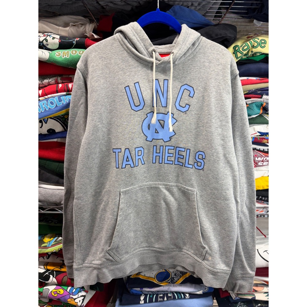 Nike UNC Tar Heels Hoodie Mens Large Gray North Carolina University Sweatshirt